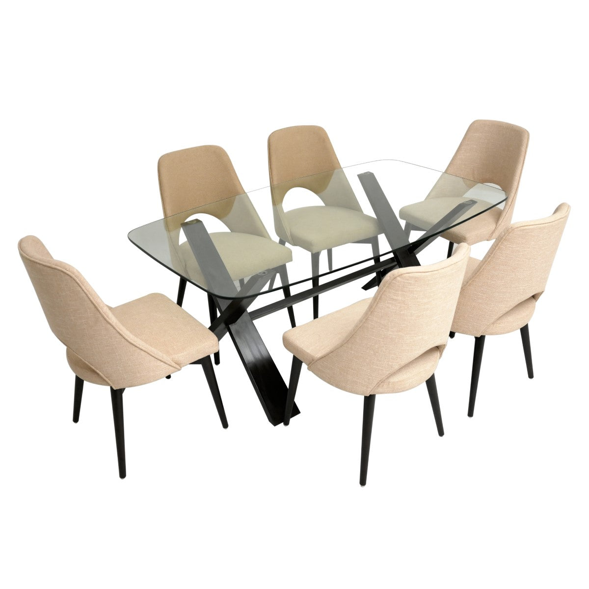 Yertoke Florence 6 Person Dining Table