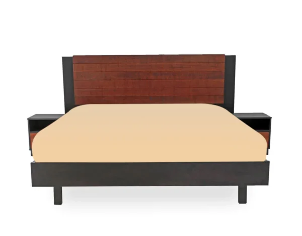 Yertoke Morris X Bed with 2 Side Tables Set - Image 2